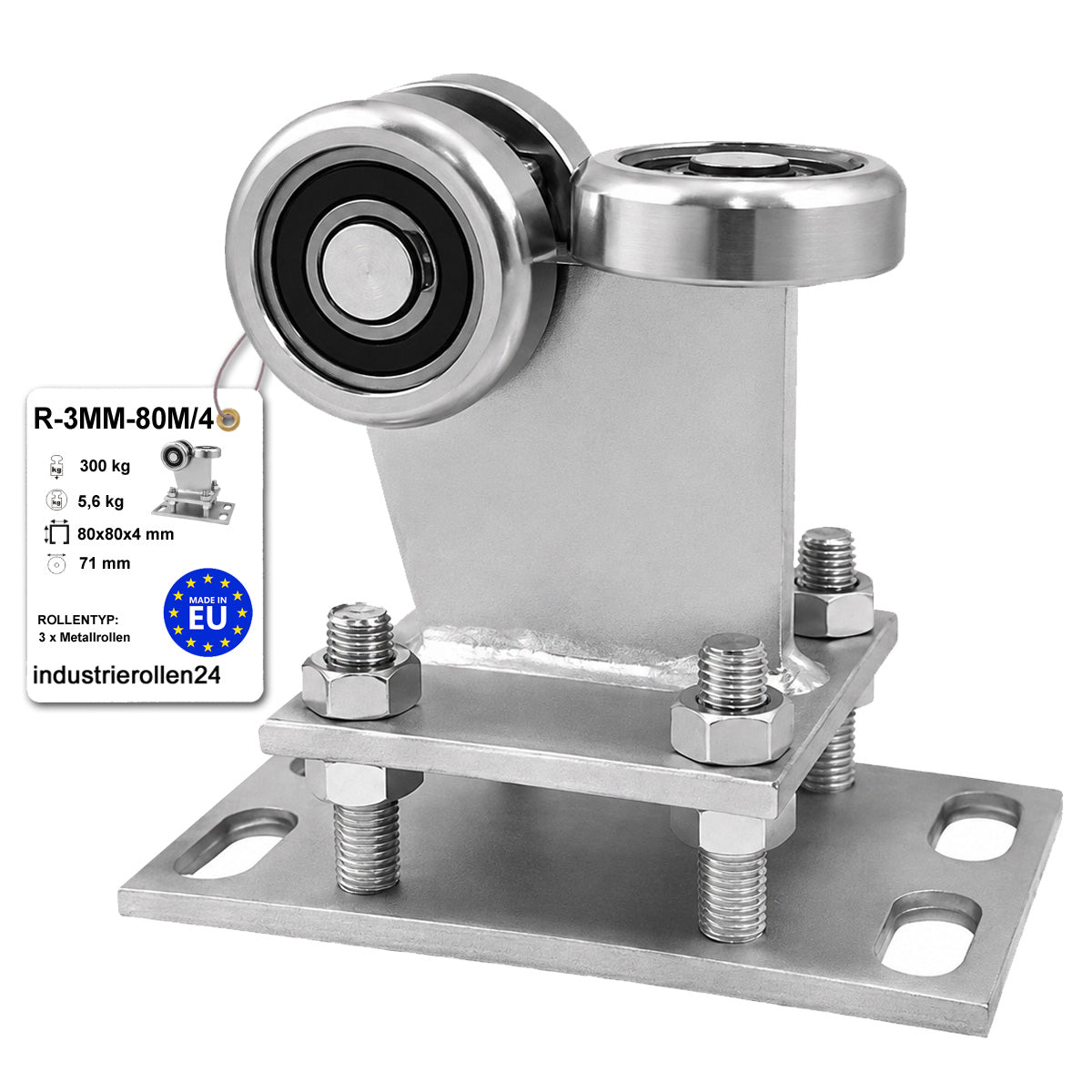 Torwagen für Schiebetore - für Profile 80 x 80 mm - Wandstärke 4 mm: R-3MM-80M/4