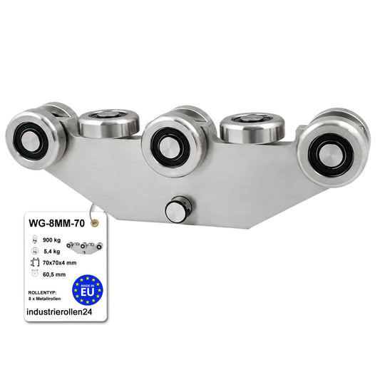 Torwagen für Schiebetore - für Profile 70 x 70 mm - Wandstärke 4 mm: WG-8MM-70