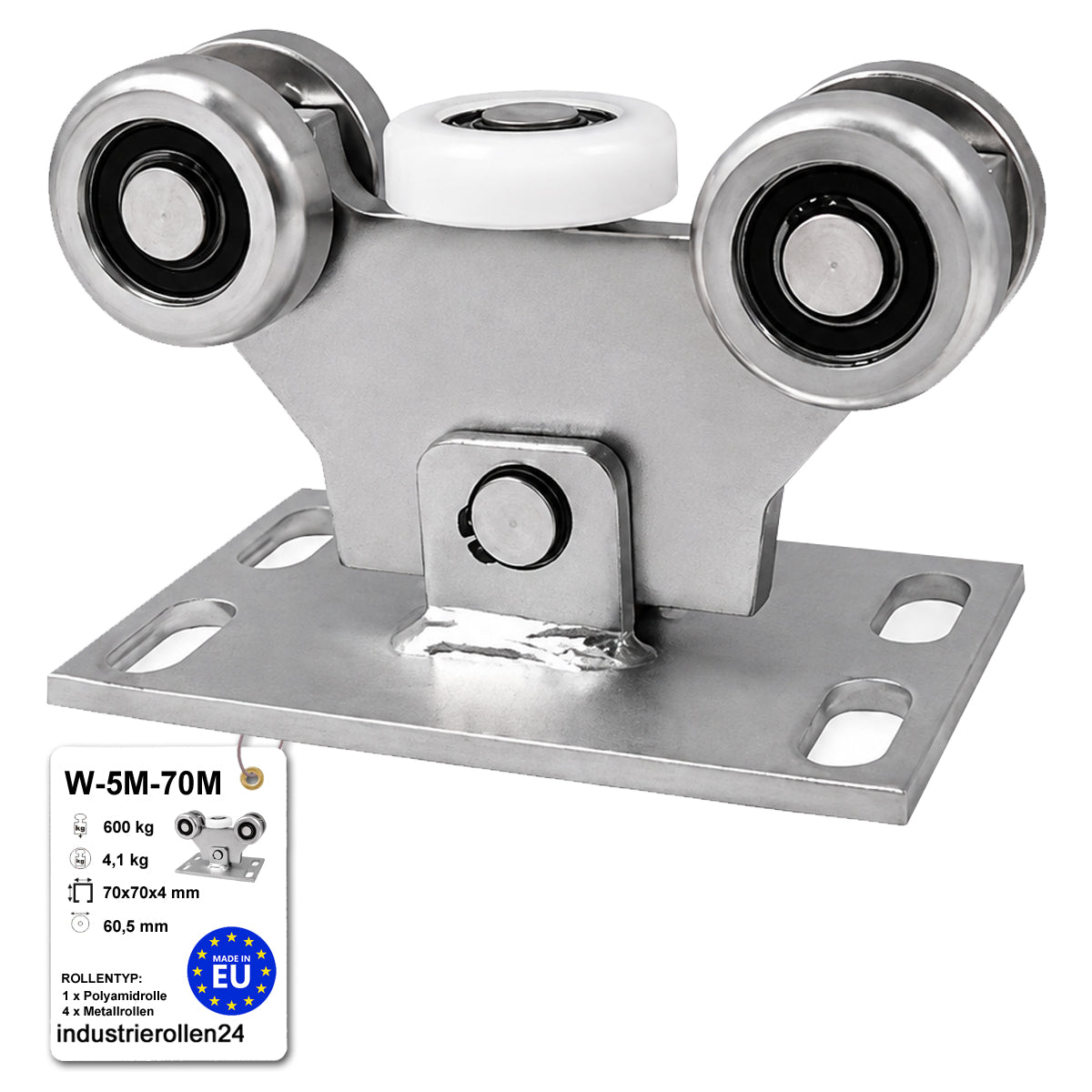 Torwagen für Schiebetore - für Profile 70 x 70 mm - Wandstärke 4 mm: W-5M-70M