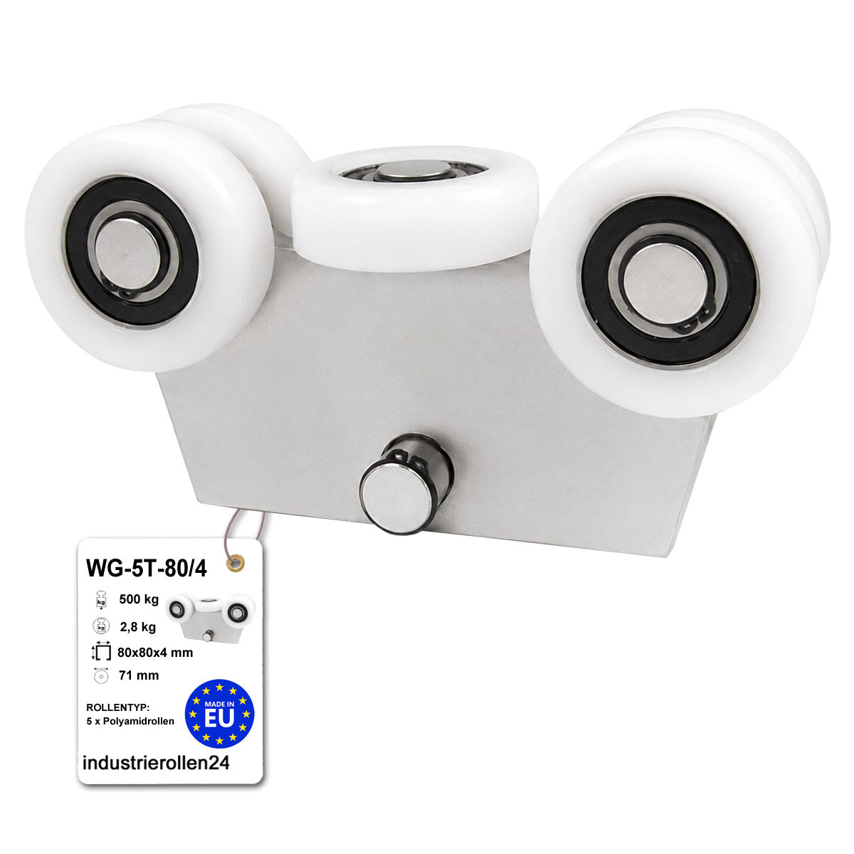 Torwagen für Schiebetore - für Profile 80 x 80 mm - Wandstärke 4 mm: WG-5T-80/4