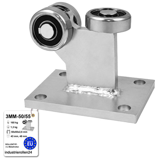 Torwagen für Schiebetore - für Profile 50x55 mm - Wandstärke 2,5 mm: 3MM-50/55