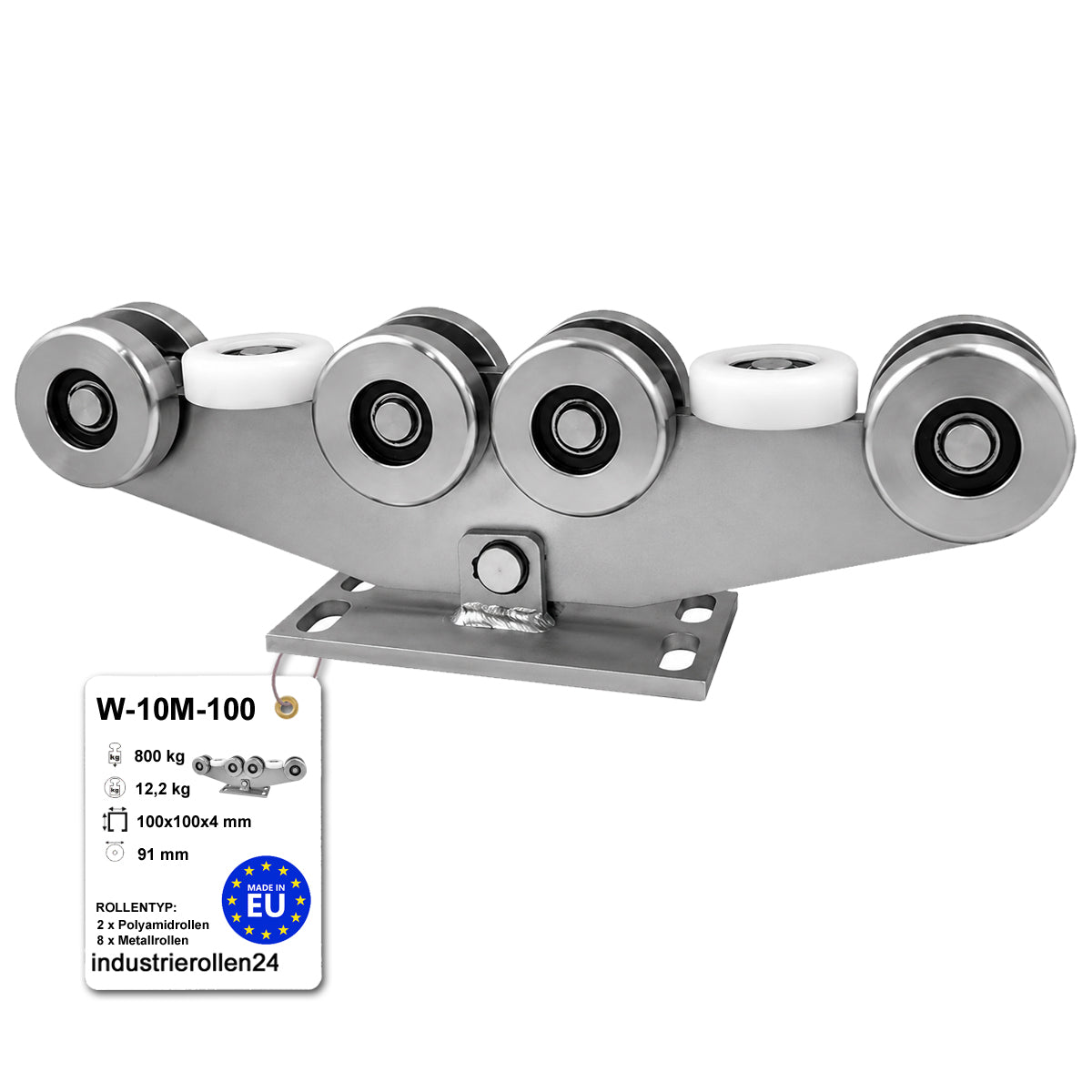 Torwagen für Schiebetore - für Profile 100x100 mm - Wandstärke 4 mm: W-10M-100