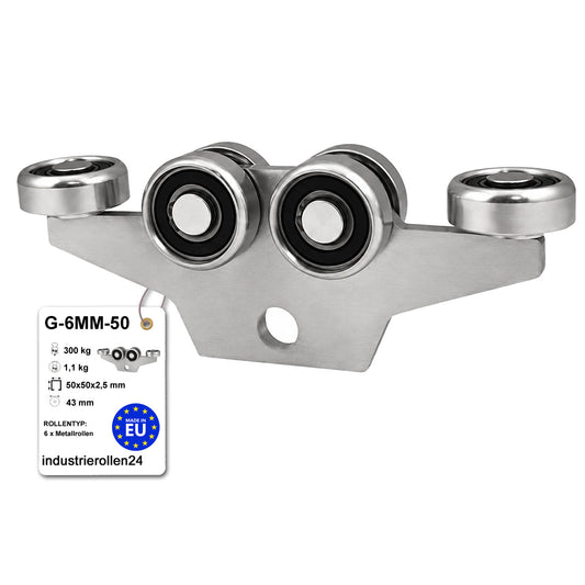 Torwagen für Schiebetore - für Profile 50x50 mm - Wandstärke 2,5 mm: G-6MM-50