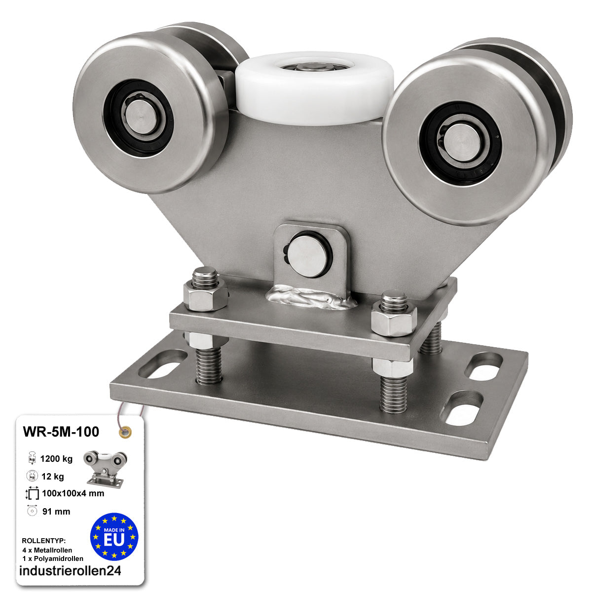 Torwagen für Schiebetore - für Profile 100x100 mm - Wandstärke 4 mm: WR-5M-100