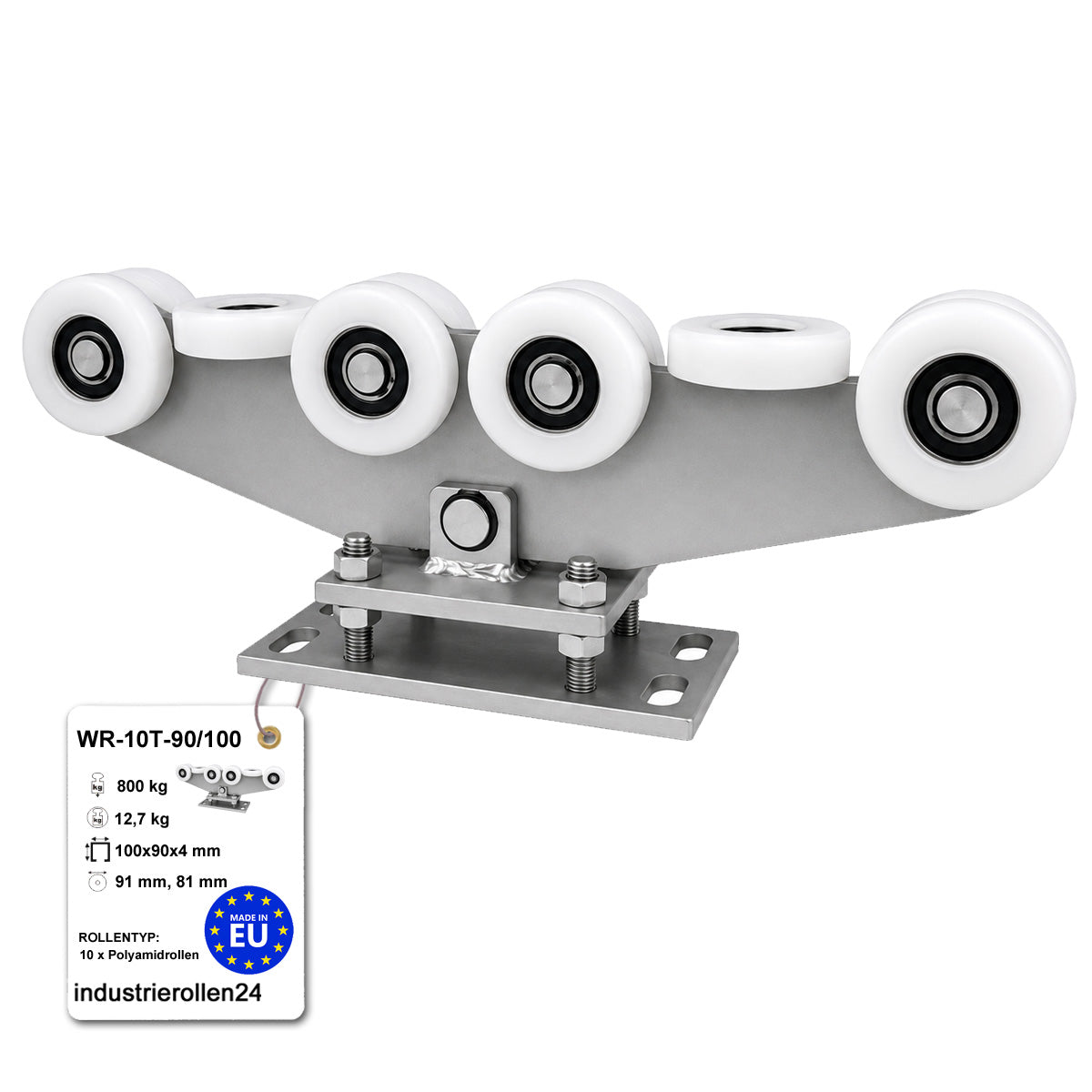 Torwagen für Schiebetore - für Profile 90x100 mm - Wandstärke 4 mm: WR-10T-90/100