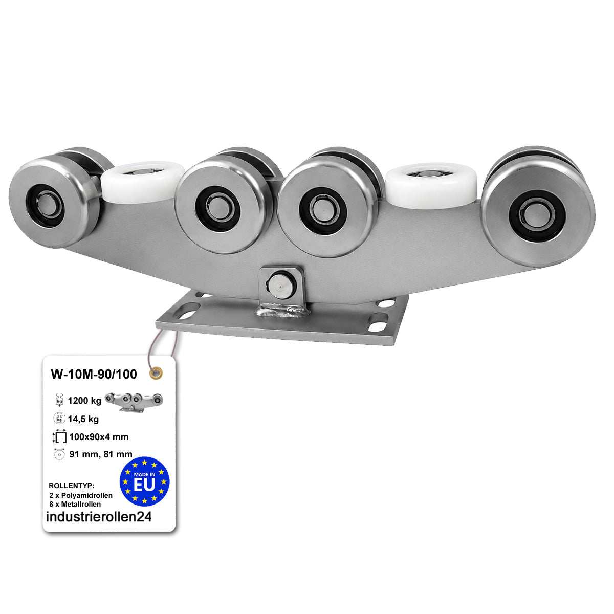 Torwagen für Schiebetore - für Profile 90x100 mm - Wandstärke 4 mm: W-10M-90/100