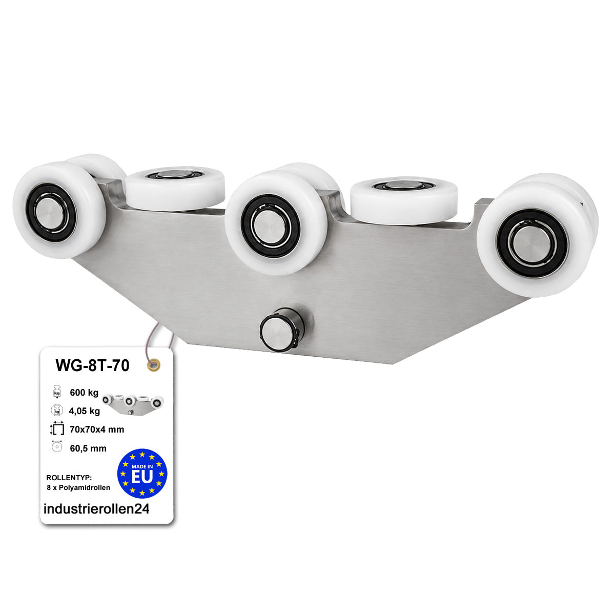 Torwagen für Schiebetore - für Profile 70 x 70 mm - Wandstärke 4 mm: WG-8T-70