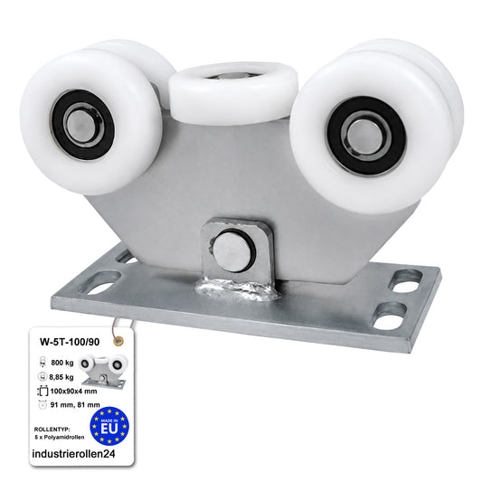 Torwagen für Schiebetore - für Profile 100x90 mm - Wandstärke 4 mm: W-5T-100/90