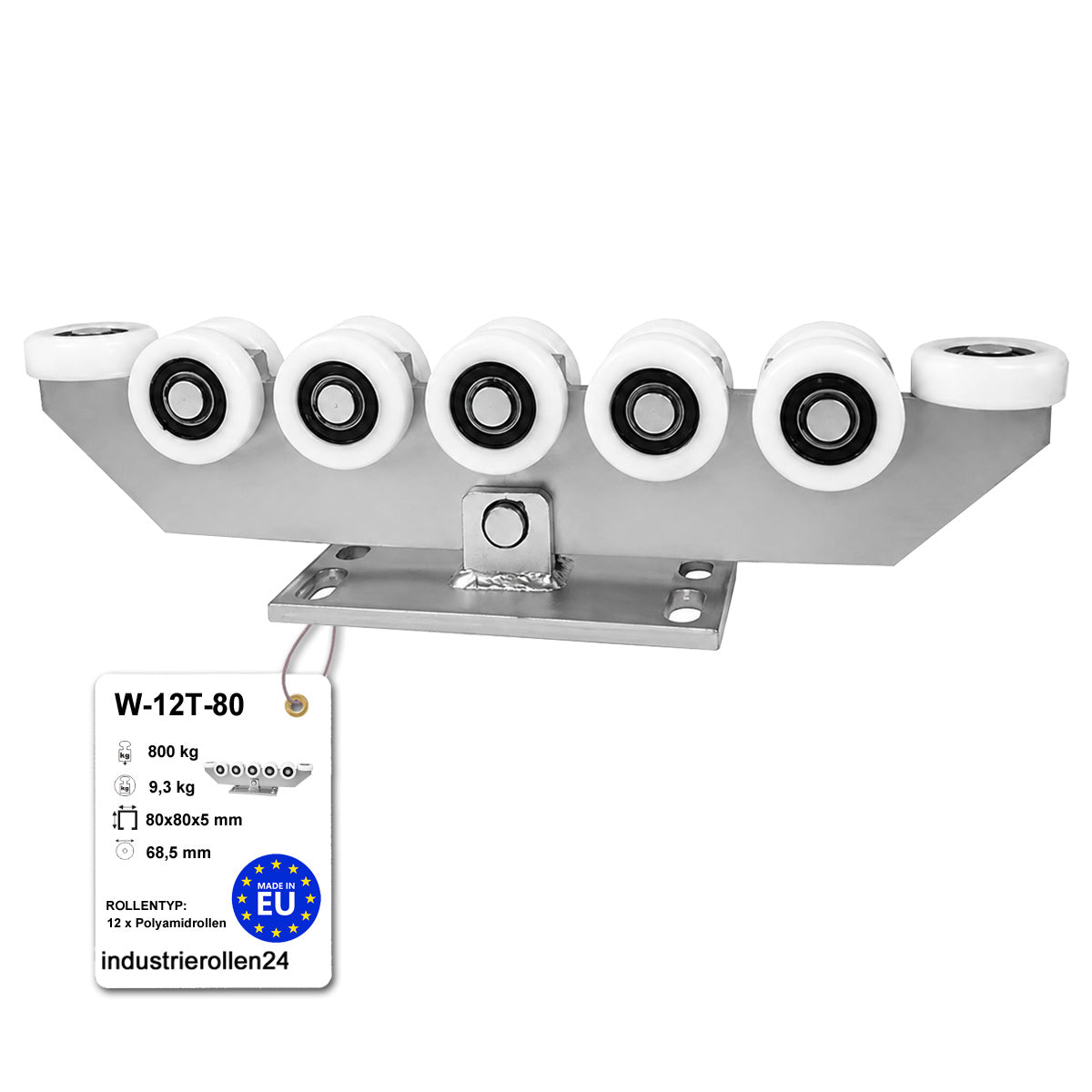 Torwagen für Schiebetore - für Profile 80 x 80 mm - Wandstärke 5 mm: W-12T-80