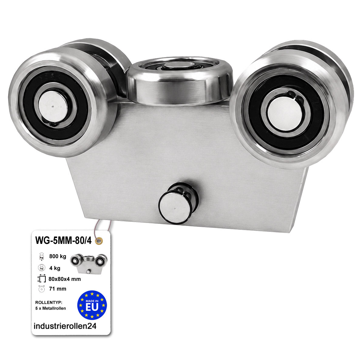Torwagen für Schiebetore - für Profile 80 x 80 mm - Wandstärke 4 mm: WG-5MM-80/4