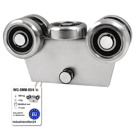 Torwagen für Schiebetore - für Profile 80 x 80 mm - Wandstärke 4 mm: WG-5MM-80/4