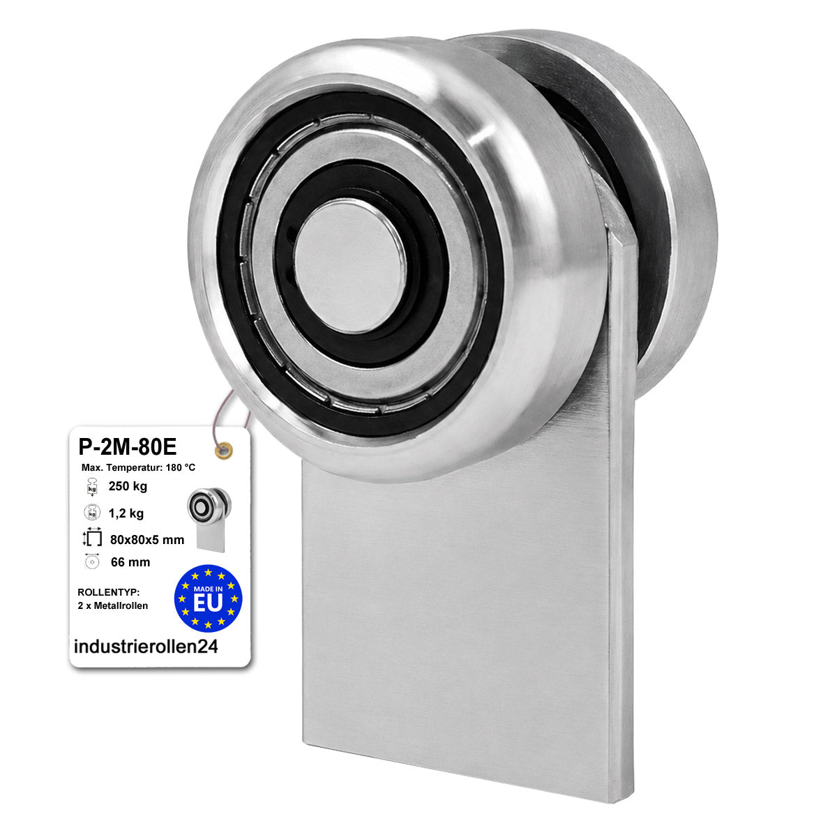 Torwagen für Schiebetore bis 180 °C – für Profile 80 × 80 mm – Wandstärke 5 mm: P-2M-80E