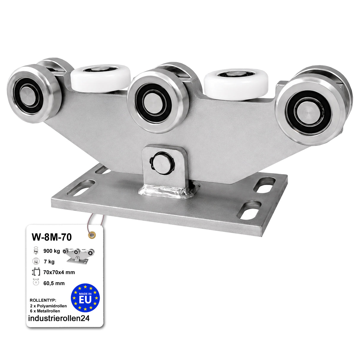 Torwagen für Schiebetore - für Profile 70 x 70 mm - Wandstärke 4 mm: W-8M-70