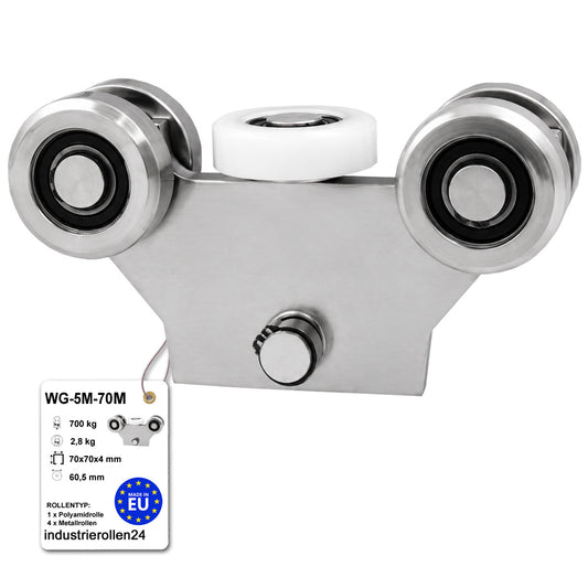 Torwagen für Schiebetore - für Profile 70 x 70 mm - Wandstärke 4 mm: WG-5M-70M