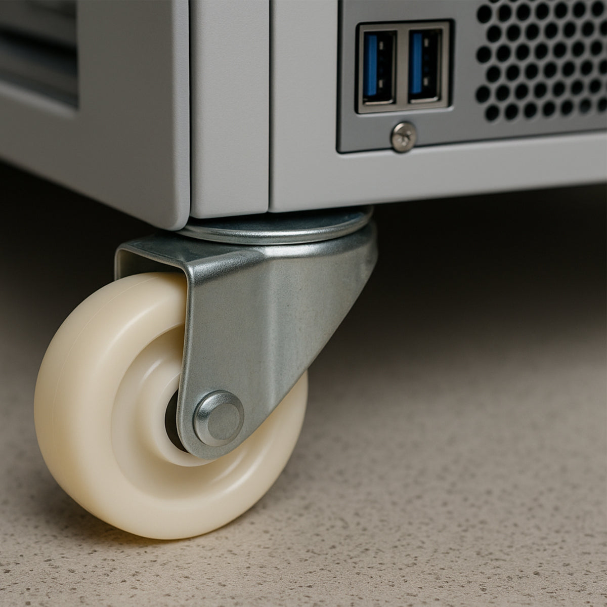 Transportrad Ø160 mm – Weißes Polyamidrad für Wagen, Code: 40B/40