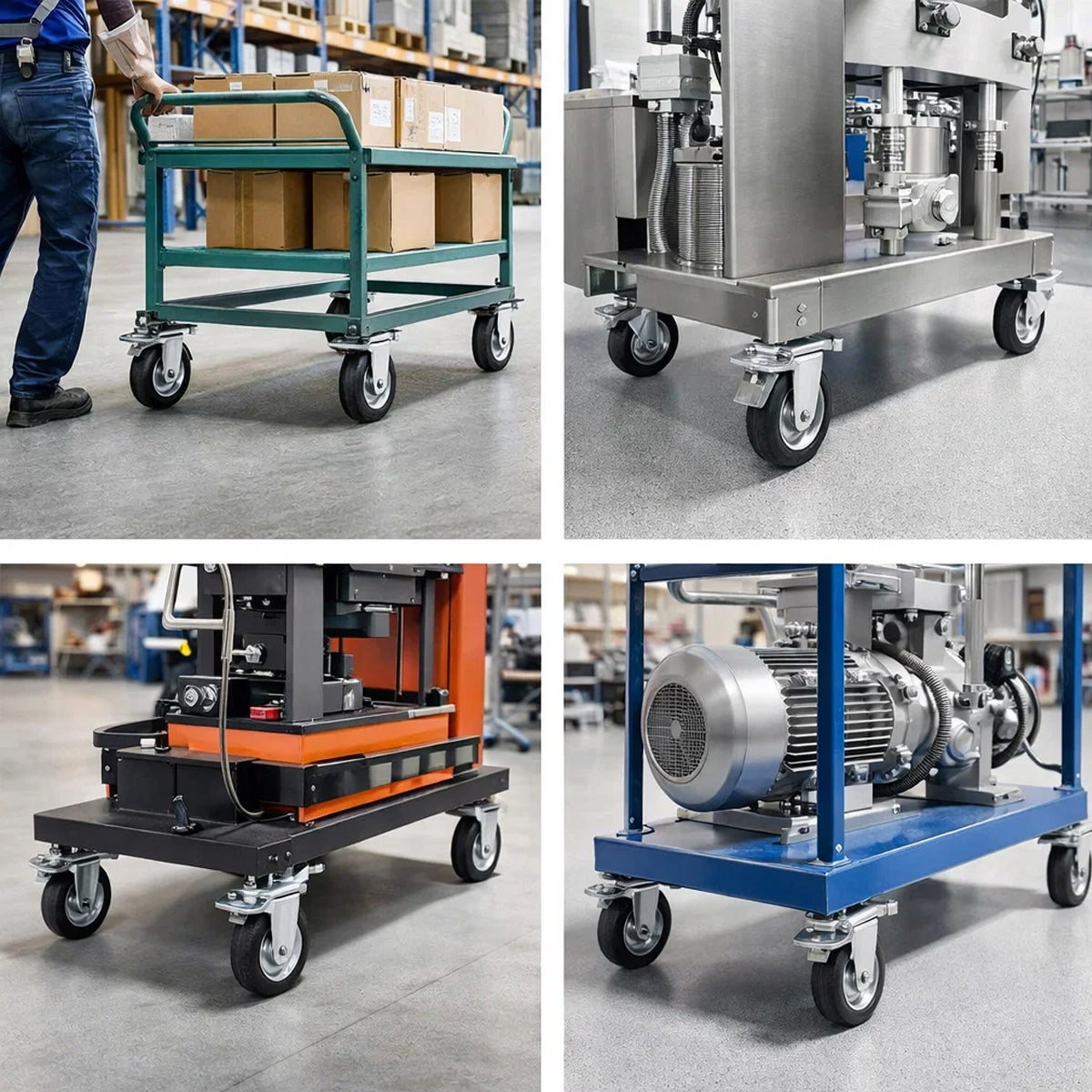 Metall-Gummiräder 200 mm mit Montage-Set – robuste Räder für Transport & Industrie Code: 61R