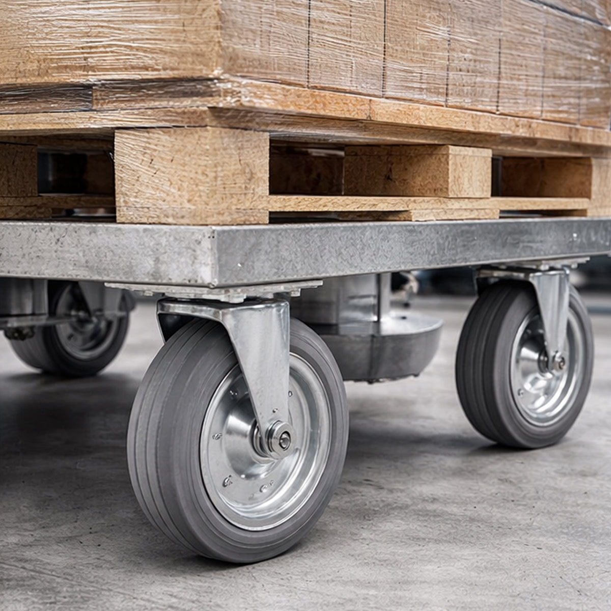 Metall-Gummiräder 250 mm mit Montage-Set – robuste Räder für Transport & Industrie Code: 91S