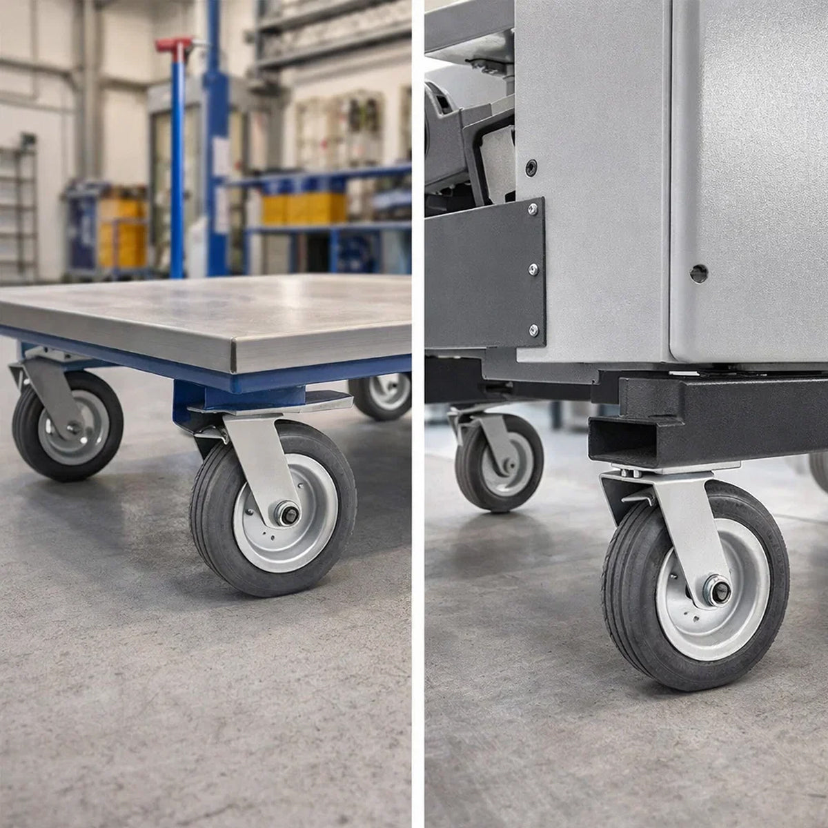 Metall-Gummiräder 150 mm mit Montage-Set – robuste Räder für Transport & Industrie Code: 71