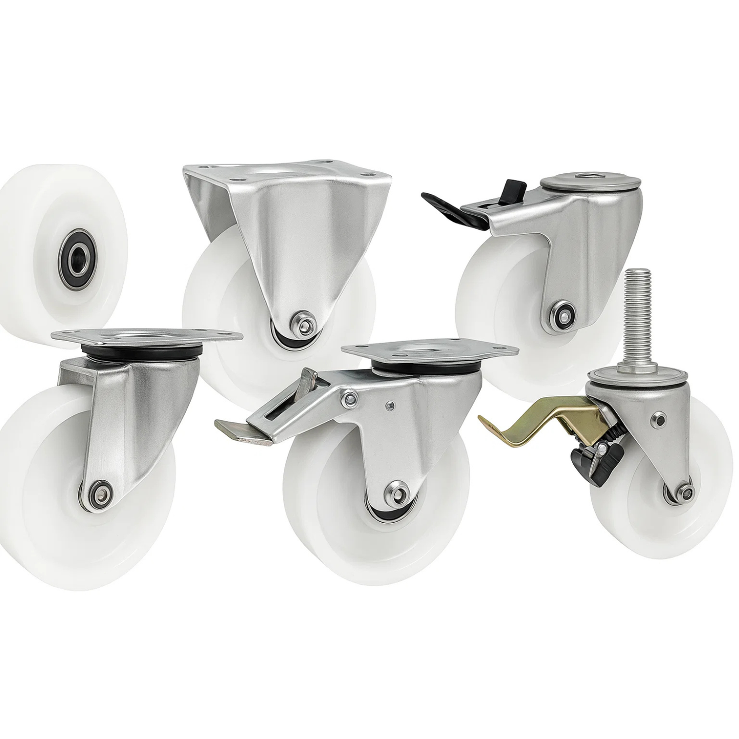 Transportrad Ø125 mm – Weißes Polyamidrad für Wagen, Code: 29BZ