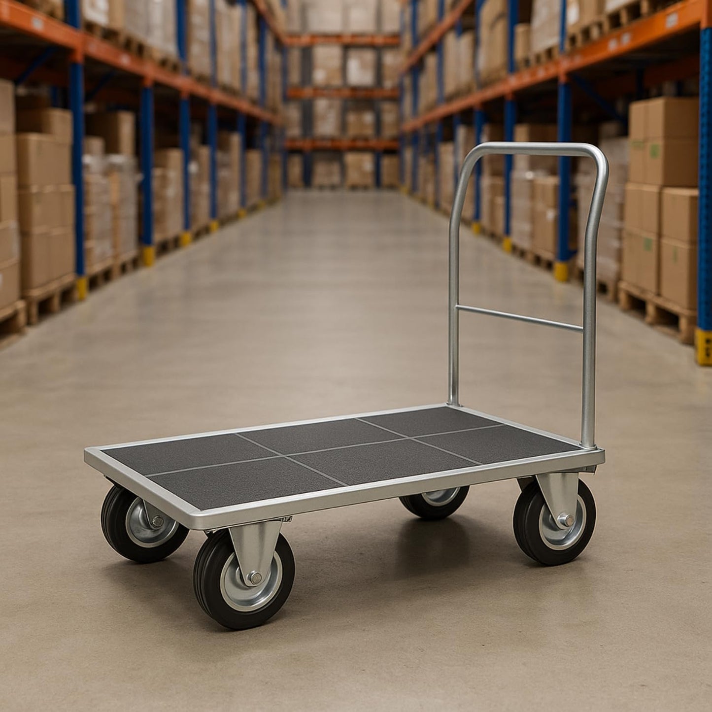 Ersatzrad Ø80 mm – Graues, nicht abfärbendes Vollgummi Industrierad für Transportwagen, Code: 1S