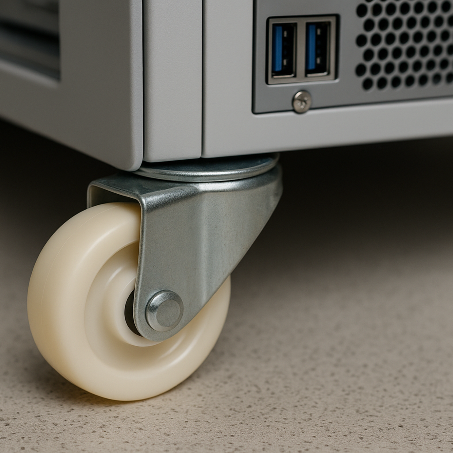 Transportrad Ø125 mm – Weißes Polyamidrad für Wagen, Code: 29BZ